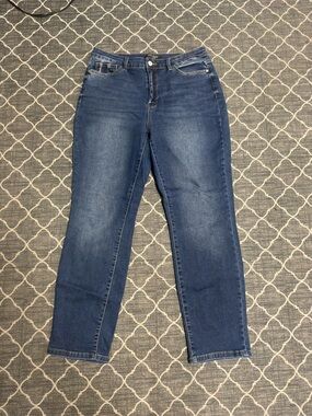 Judy Blue Medium Dark Blue Straight-Leg Jeans